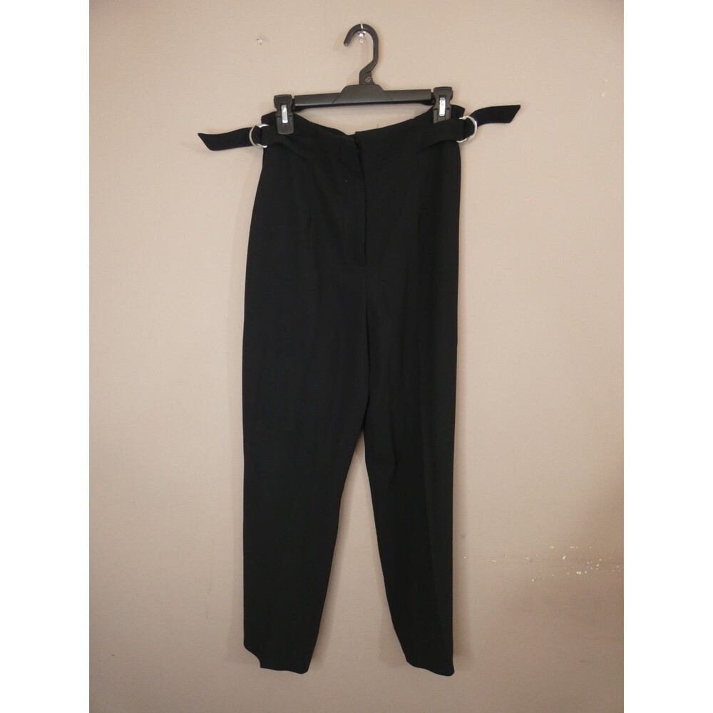 VTG Frank Lyman Design Women's 12 Black High Waist Dress Pants Straight Leg